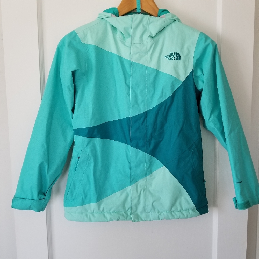 The North Face Kids Raincoat in Teal and Aqua